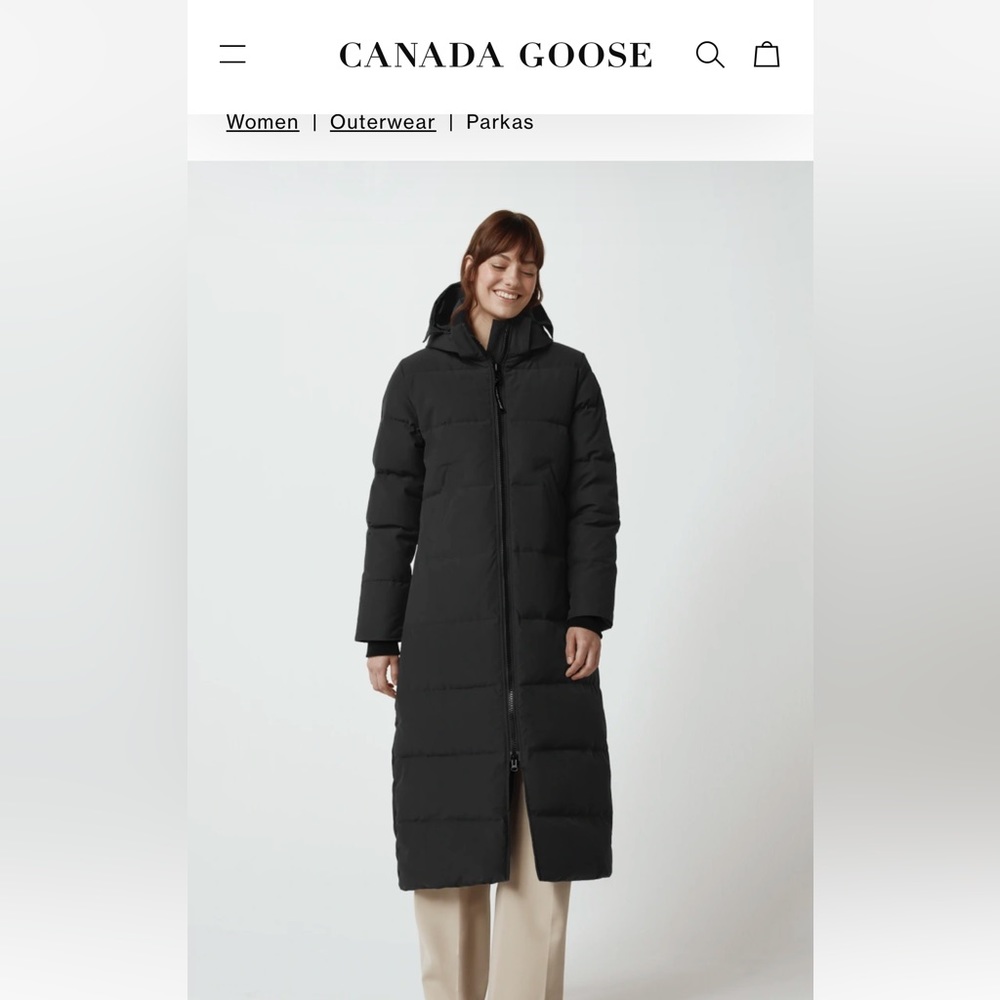 NWOT Mystique Parka Heritage Canada Goose (black, size small)